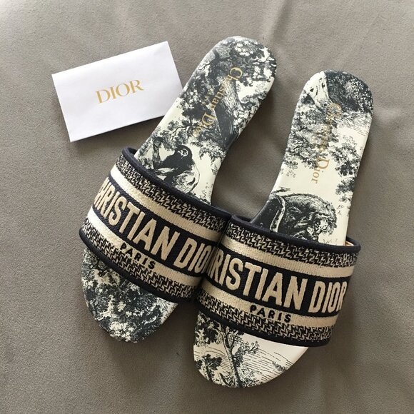 Dior Dway Slide in Navy - Picture 1 of 5